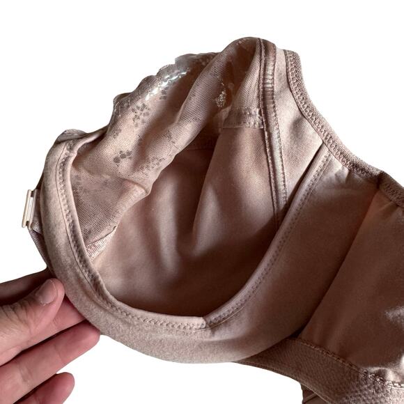 Glamorise 1241 Underwire Bra 36DD Front Close Lace Medium Brown NWT - Picture 4 of 9